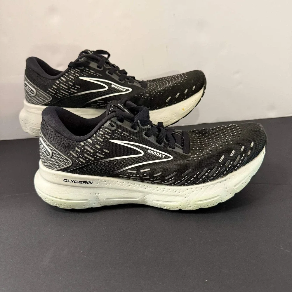 Brooks Glycerin 20 Womens Running Shoes Black White 1203691B059 Size 8.5 B